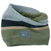 Jungen Snood aus Rippstrick dunkelgrün / hellblau