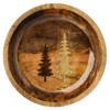 Große Holzschale mit Glitzer-Motiv