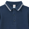 Jungen Strick-Poloshirt mit Rippstruktur