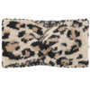 Damen Stirnband mit Leo-Muster beige / schwarz