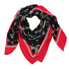 Damesdoek met luipaardprint grijs / rood / zwart