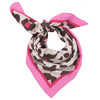 Damesdoek met luipaardpatroon roze / rood / donkerbruin