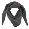 Damen Dreiecksschal mit Stickerei grau