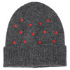 Damen Mütze mit Stickerei grau