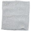 Damen Snood mit Perlen hellgrau