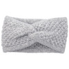 Damen Stirnband mit Knotendetail hellgrau