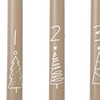 4 Stabkerzen im weihnachtlichen Design