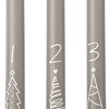4 Stabkerzen im weihnachtlichen Design