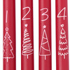4 Stabkerzen im weihnachtlichen Design