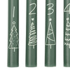 4 Stabkerzen im weihnachtlichen Design