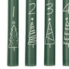 4 Stabkerzen im weihnachtlichen Design