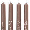 4 Stabkerzen im weihnachtlichen Design