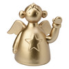 Dekofigur Engel mit Winkearm gold