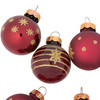 9 kleine Weihnachtskugeln mit Glitzer