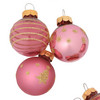 9 kleine Weihnachtskugeln mit Glitzer