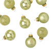 9 kleine Weihnachtskugeln mit Glitzer