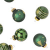 9 kleine Weihnachtskugeln mit Glitzer