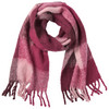 Mädchen Winterschal mit Fransen weinrot / rosa