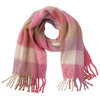 Mädchen Winterschal mit Fransen braun / pink