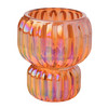 Wendbarer Kerzenhalter aus Glas orange