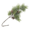 Kunstblume Zedernzweig in Frost-Optik