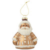 Baumschmuck Santa mit Glitzer gold