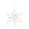 Baumschmuck Schneeflocke mit Glitzer klar / silber