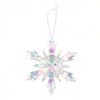 Baumschmuck Schneeflocke mit Schimmer klar / bunt