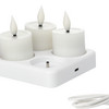 4 LED Wachsteelichter aufladbar