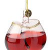 Baumschmuck Weinglas mit Glitzer
