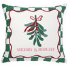 Kissenhülle im weihnachtlichen Design weiss / grün / rot