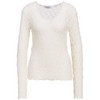 Damen Spitzenshirt mit Wellensaum creme