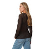 Damen Spitzenshirt mit Wellensaum