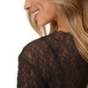 Damen Spitzenshirt mit Wellensaum