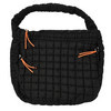 Gesteppter Shopper mit Zipper schwarz