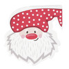 12 Servietten im weihnachtlichen Design rot / weiss