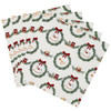 20 Servietten im weihnachtlichen Design creme / rot / grün