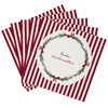 20 Servietten im weihnachtlichen Design creme / rot / grün