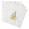 20 Servietten im weihnachtlichen Design creme / gold