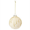 Weihnachtskugel mit Glitzer creme
