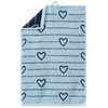 Gästetuch mit Allover-Muster blau