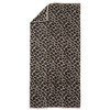 Duschtuch mit Leo-Muster beige