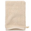 Waschhandschuh mit Bordüre beige