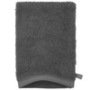 Waschhandschuh mit Bordüre dunkelgrau