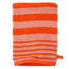Waschhandschuh mit Streifenmuster orange / rosa