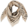 Damesdriehoekssjaal met paisleypatroon beige