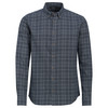 Herren Flanellhemd in Modern Fit dunkelgrau