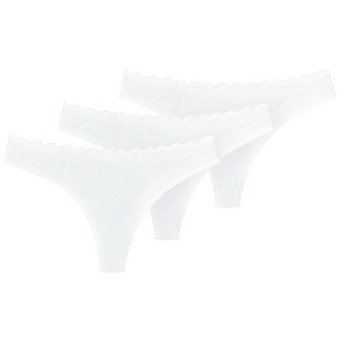 3 Damen Strings mit Spitze