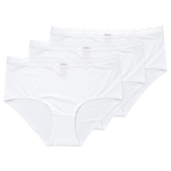 3 Damen Pantys mit Spitzenbund