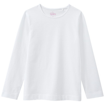 Mädchen Langarmshirt im Basic-Look